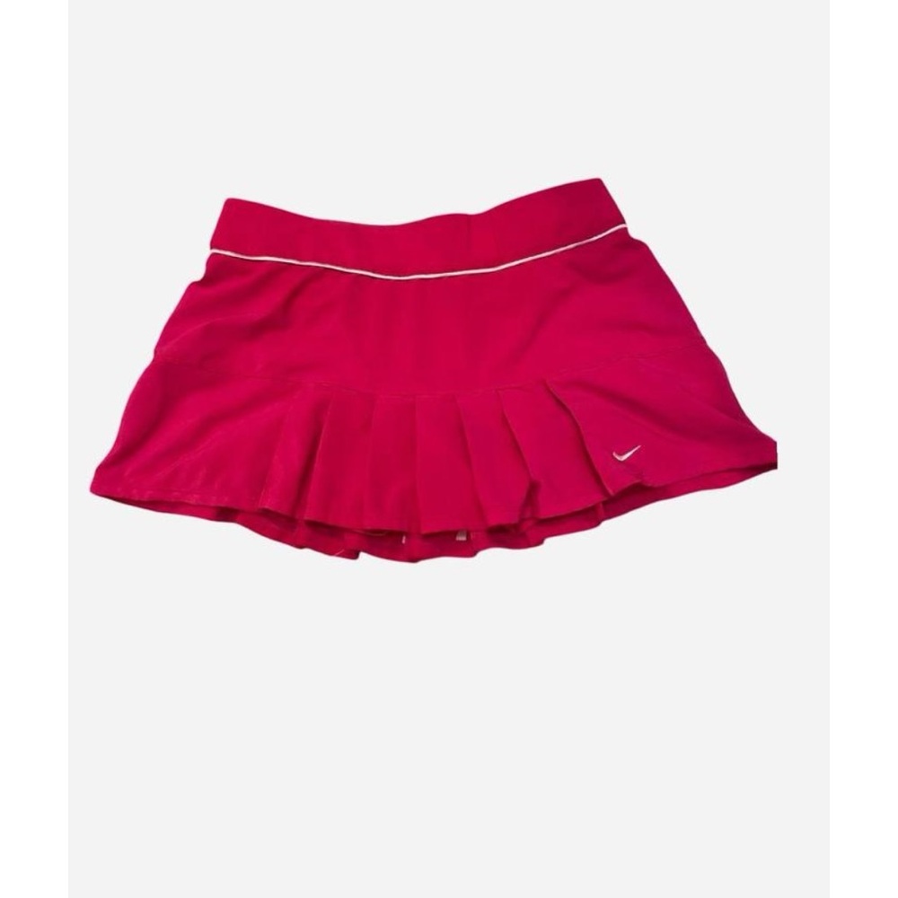 Nike athletic vintage Pleated Tennis mini Skirt Pink with built in shorts